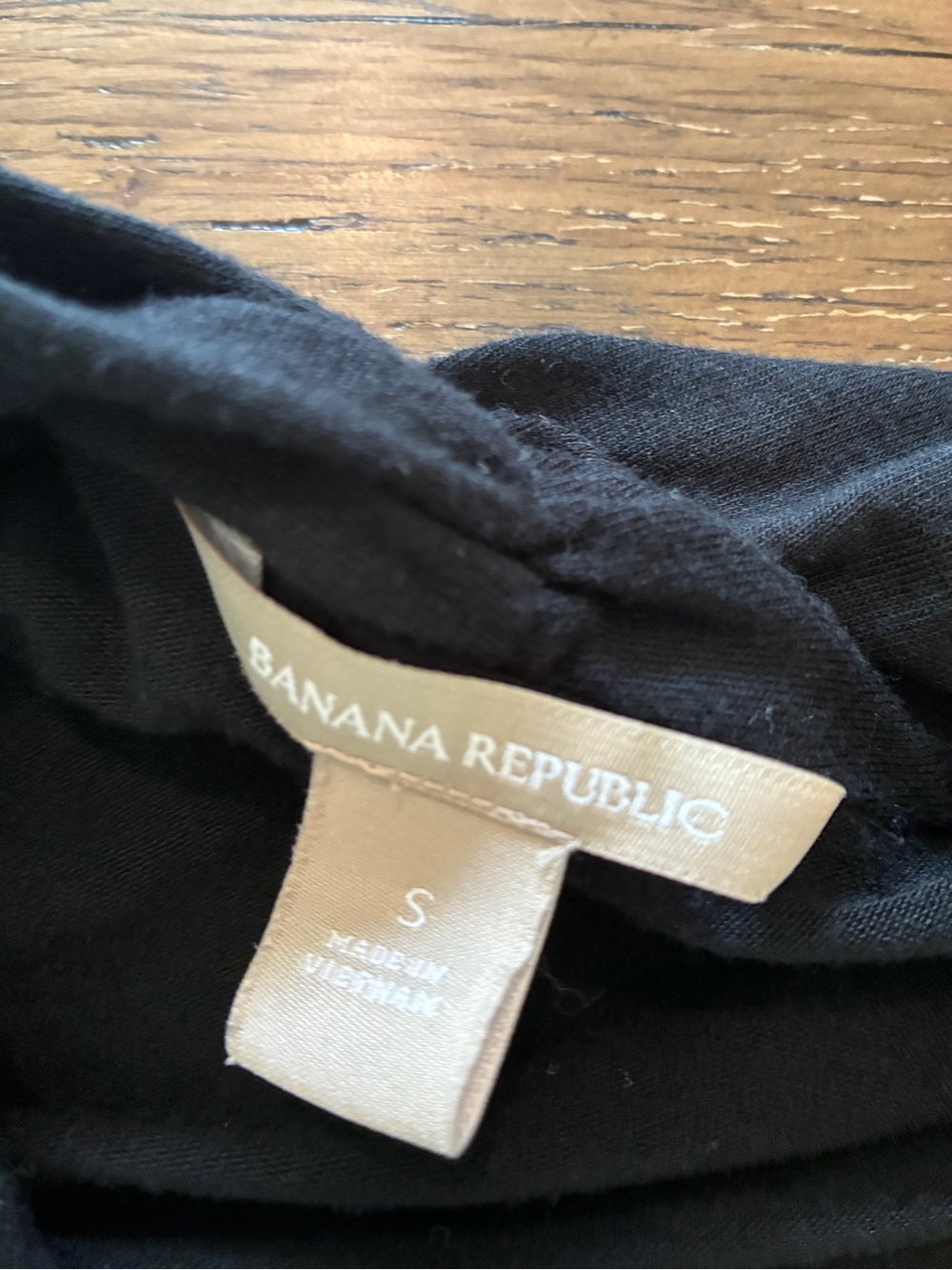 Banana Republic Black Wrap Long-Sleeve Top — Slim Fit - Picture 4 of 4